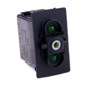 on>off<on Double Momentary Switch, 12V/20A, for Contura II,III,IV,V, LED 1 superbright green, LED 2 superbright green