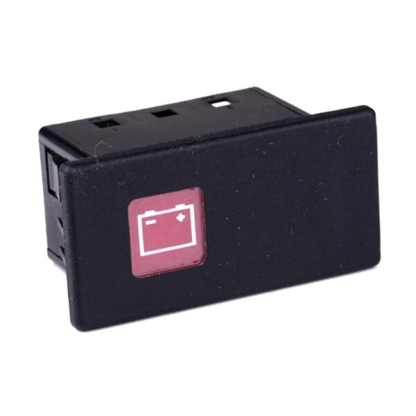 Illuminated Indicator 12V, 1 incandescent lamp, lens red, symbol "battery"