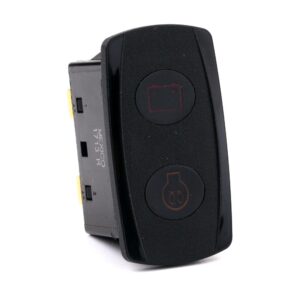 Illuminated Indicator 12V, Contura V, 2 x incandescent lamp, symbol "battery/preheat"