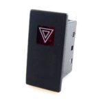 Illuminated Indicator 24V, LED 1 red, symbol “hazard warning”