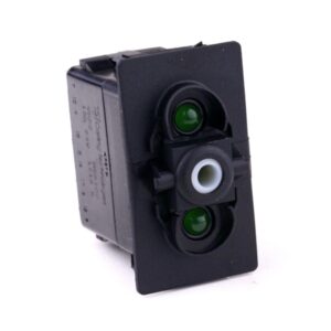 on-on<2on Double Switch/Momentary Switch, 24V/15A, for Contura II,III,IV,V, LED 1 superbright green, LED 2 superbright green