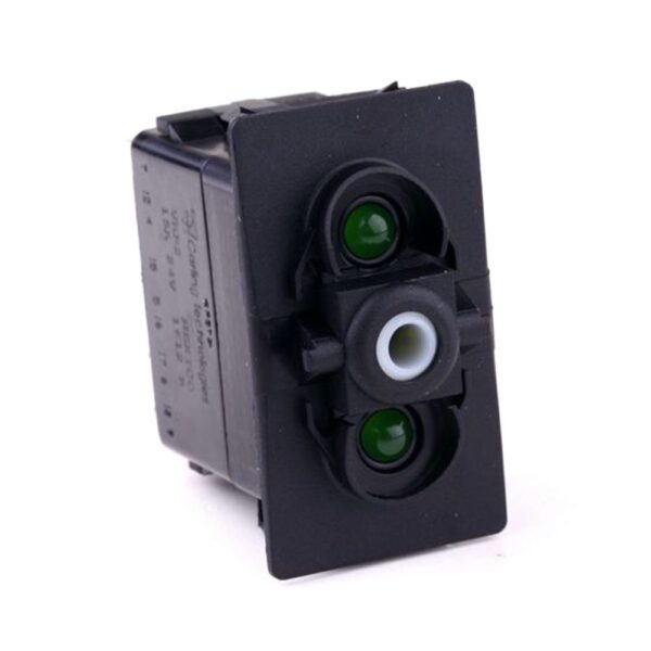 on-on<2on Double Switch/Momentary Switch, 24V/15A, for Contura II,III,IV,V, LED 1 superbright green, LED 2 superbright green