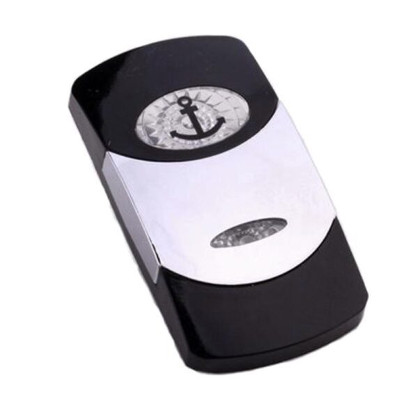 Actuator Contura VI, black, bright chrome plated, low insert, oval lens and bar lens clear, symbol "anchor"