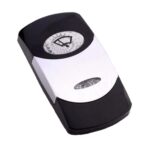 Actuator Contura VI, black, bright chrome plated, low insert, oval lens and bar lens clear, symbol “windshield wiper”