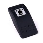 Actuator Contura II, black, square lens white, symbol “power take off”