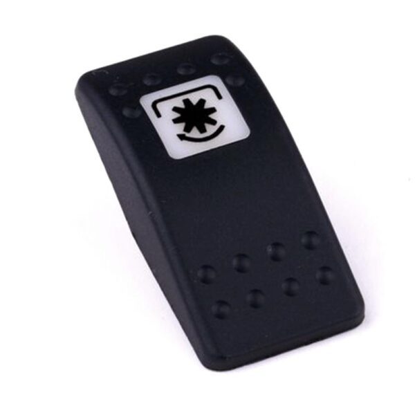 Actuator Contura II, black, square lens white, symbol "power take off"