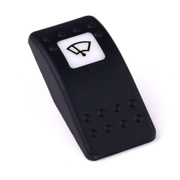 Actuator Contura II, black, square lens white, symbol "windshield wiper"