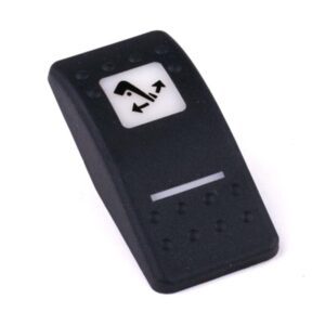 Actuator Contura II, black, square lens and bar lens white, symbol "tilt operation"