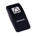 Actuator Contura II, black, square lens and bar lens white, symbol “stop request”