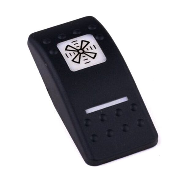 Actuator Contura II, black, square lens and bar lens white, symbol "blower fast"