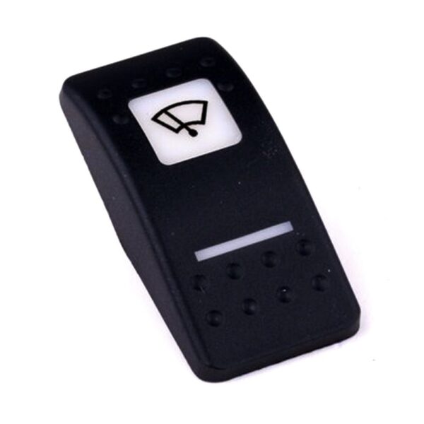 Actuator Contura II, black, square lens and bar lens white, symbol "windshield wiper"