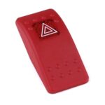 Actuator Contura II, red, square lens red, symbol “hazard warning”