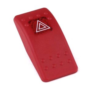 Actuator Contura II, red, square lens red, symbol "hazard warning"