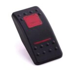 Actuator Contura II, black, square lens and bar lens red, without symbol