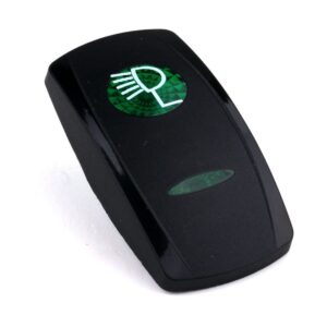 Actuator Contura V, black, oval and bar lens green, symbol "search light"