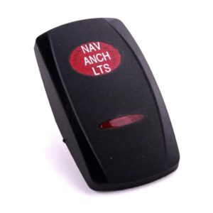 Actuator Contura V, black, oval lens and bar lens red, symbol "NAV ANCH LTS"