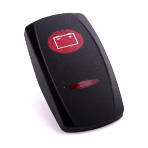 Actuator Contura V, black, oval and bar lens red, symbol "battery"