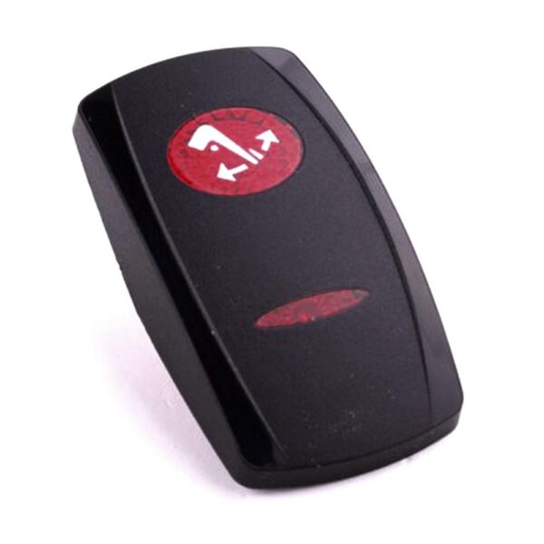 Actuator Contura V, black, oval lens and bar lens red, symbol "tilt operation"