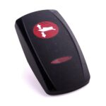 Actuator Contura V, oval lens and bar lens red, symbol “trim tab”