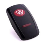 Actuator Contura V, black, oval and bar lens red, symbol “windscreen heating and ventilation”