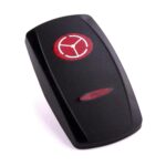 Actuator Contura V, black, oval and bar lens red, symbol “supplemental steering”