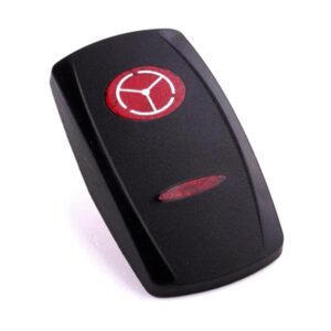Actuator Contura V, black, oval and bar lens red, symbol "supplemental steering"