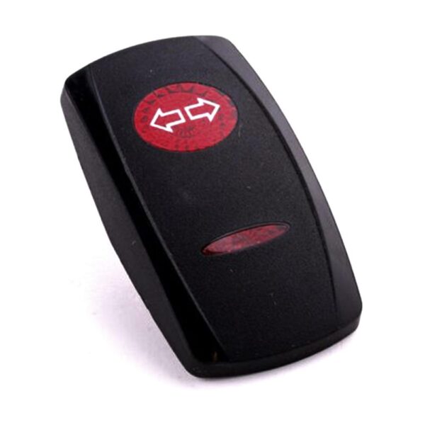 Actuator Contura V, black, oval and bar lens red, symbol "direction indicator"