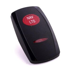 Actuator Contura V, black, oval and bar lens red, symbol "NAV LTS"