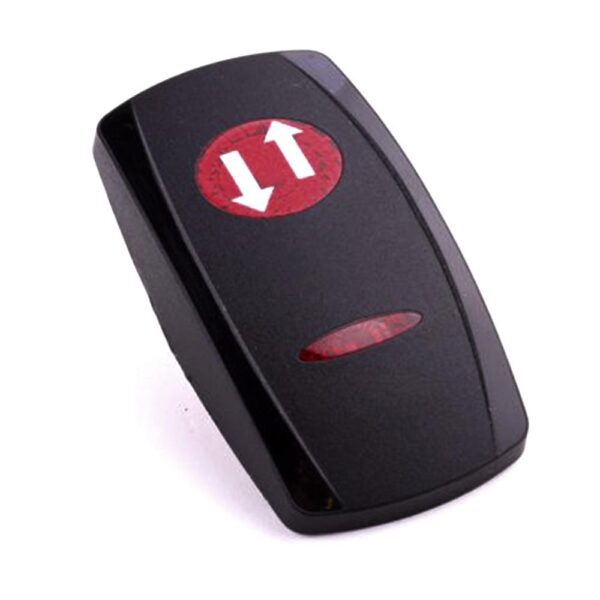 Actuator Contura V, black, oval and bar lens red, symbol "hydraulic hitch"