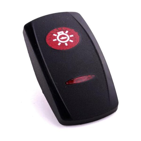 Actuator Contura V, black, oval and bar lens red, symbol "running lights"