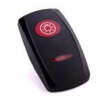 Actuator Contura V, black, oval and bar lens red, symbol “light”