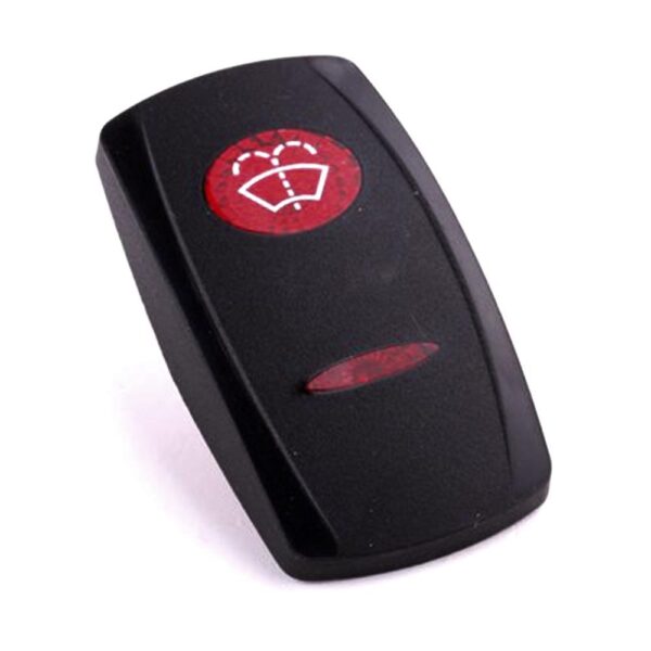 Actuator Contura V, black, oval and bar lens red, symbol "windshield washer"