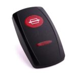 Actuator Contura V, black, oval and bar lens red, symbol “potable water pressure”