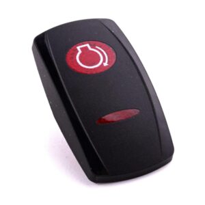 Actuator Contura V, black, oval and bar lens red, symbol "engine start"