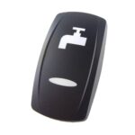 actuator Contura V black, symbol “boost fresh water”, bar lens laser etched