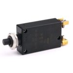 Thermal Circuit Breaker 28VDC/250VAC, 12A, for threadneck panel mounting, push to release/push to reset