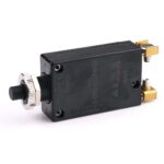 Thermal Circuit Breaker 28VDC/250VAC, 16A, for threadneck panel mounting, push to release/push to reset