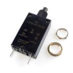 Thermal Circuit Breaker 28VDC/250 VAC, 8A, for threadneck panel mounting, push to release/push to reset