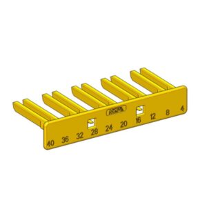 Secondary lock for Plug In Module for 6 x Micro Relay (.280 pins) or 20 x MiniVal/Diodes/Circuit Breakers
