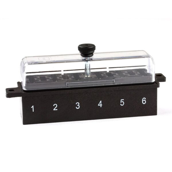 Fusebox for UniVal, 6-pole, with cover and cover screw