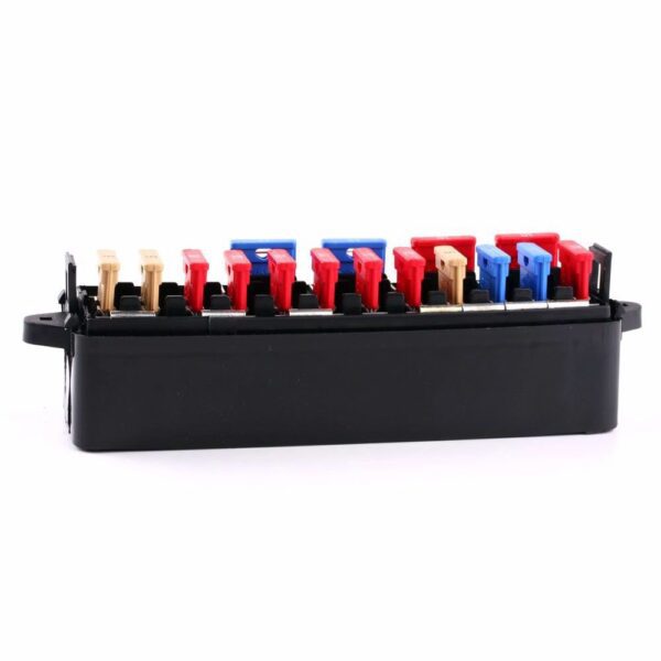 Fusebox for UniVal, 16-way, with cover, assembled, partially bridged