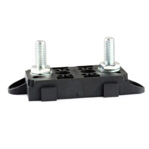 Universal Fuse Holder, M10, 61mm, with brackets, flat nuts