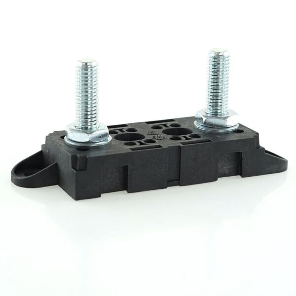 Universal Fuse holder, M10, 41 mm, with brackets, flat nuts