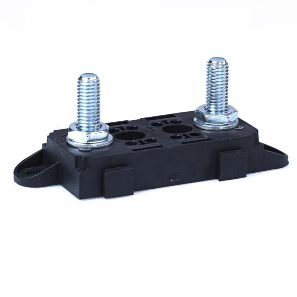 Universal Fuse Holder, M10, 61mm, with bracket, with flat nuts, sealed
