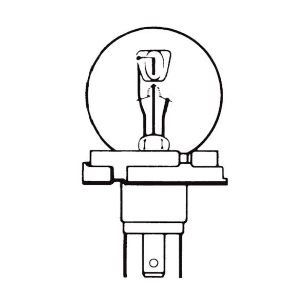 Globe Bulb 12V, 45/40W, P45t, R2