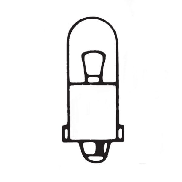 Metallic Base Lamp 2V, 2W, with long bulb