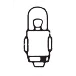 Metallic Base Lamp 12V, 2W, BA7s