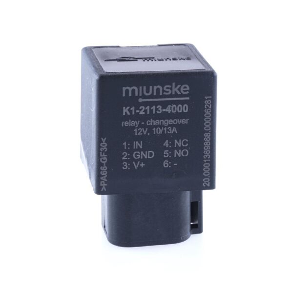 Relay 12V, 10/13A, changeover contact, with diode, IP68 with DEUTSCH connector