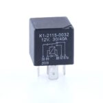 Mini Relay 12V, 30/40A, changeover contact, with diode, sealed