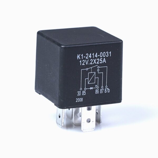 Mini Relay 12V, 2x25A, 2 x normally open, with diode